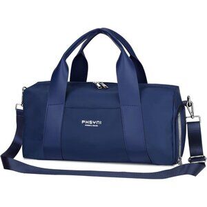 🆕Women Blue Compact Gym Bag Mini Sport Bag with Wet Pocket Compartment Bag